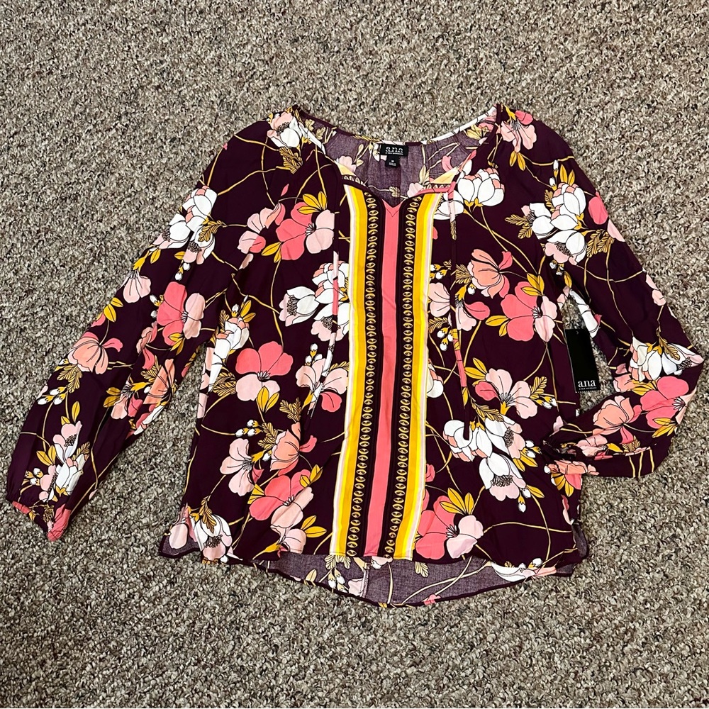 A.N.A floral top NEW